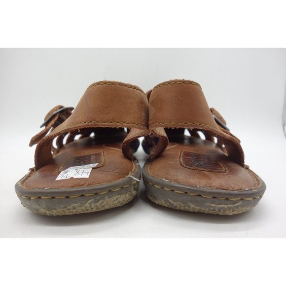 Born Logo Brown Leather Buckle Slip On Sandals Shoes Men's 46 / 12 - Picture 10 of 10